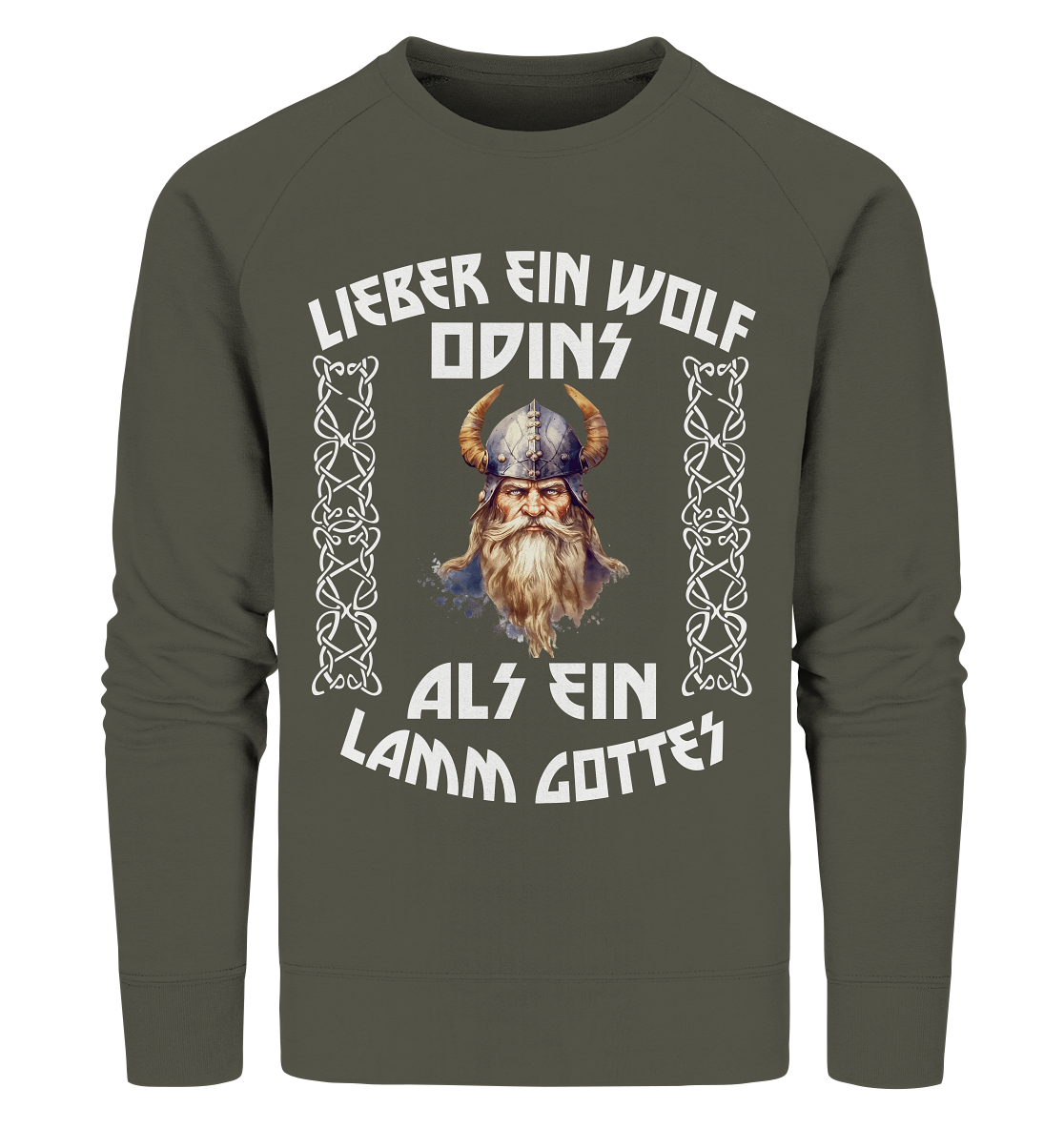 LIEBER EIN WOLF ODINS NO 4 - STREETWEAR - STATEMENT - Organic Sweatshirt