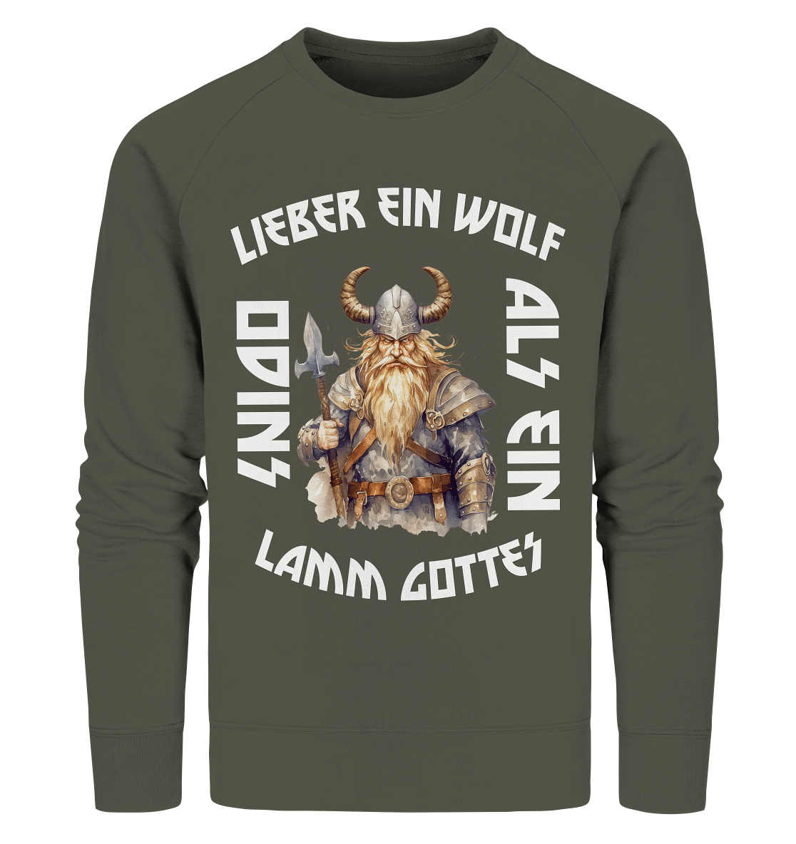 LIEBER EIN WOLF ODINS NO 3 - STREETWEAR - STATEMENT - Organic Sweatshirt