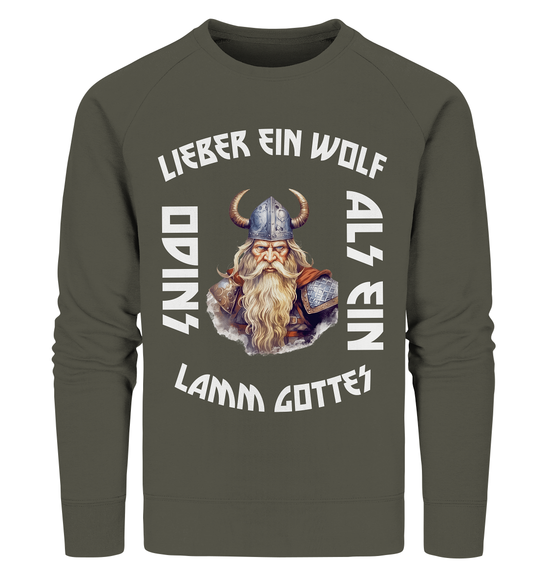 LIEBER EIN WOLF ODINS NO 2 - STREETWEAR - STATEMENT - Organic Sweatshirt