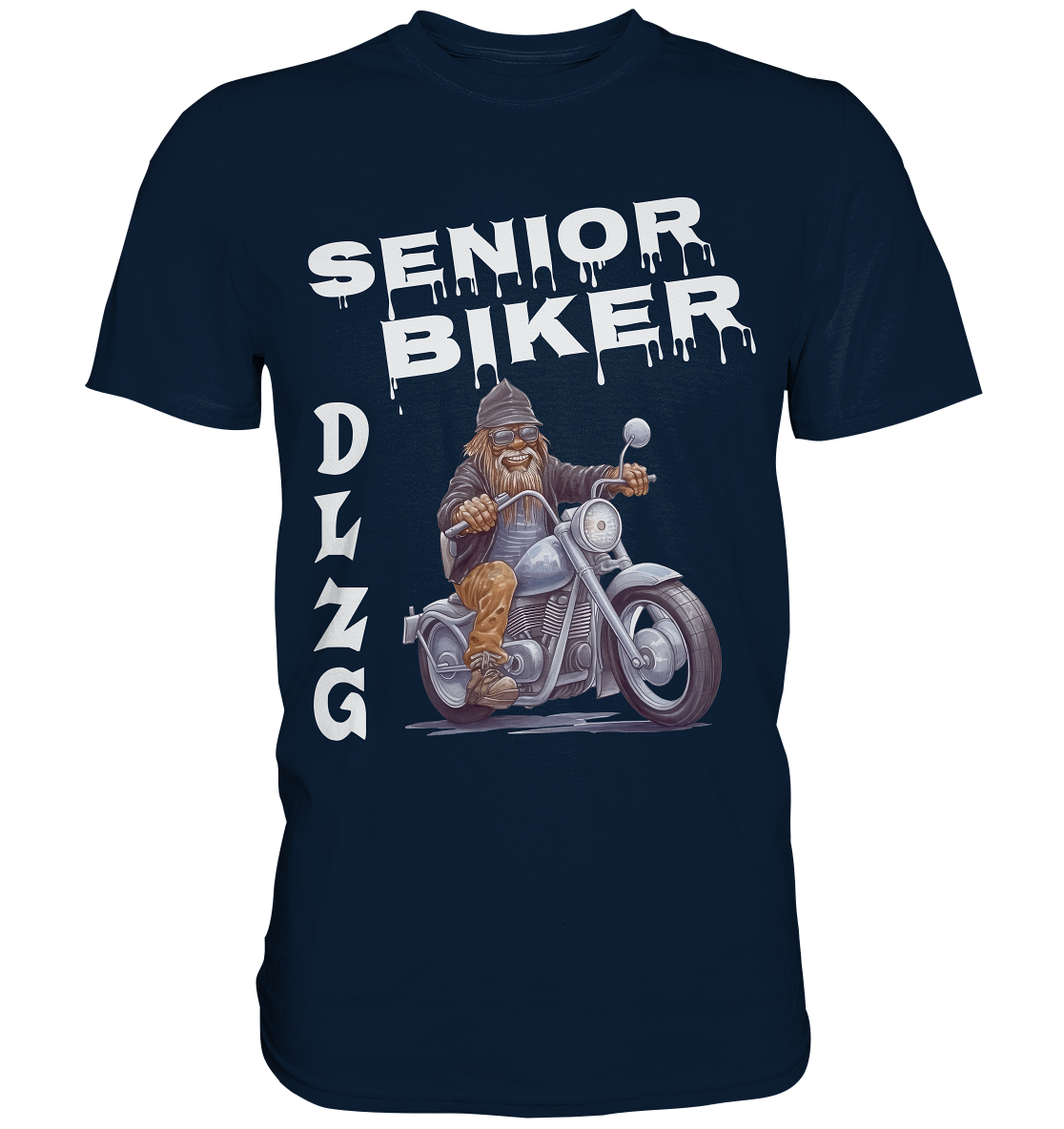 DLzG Opa Biker Fun Motiv 4- Premium Shirt