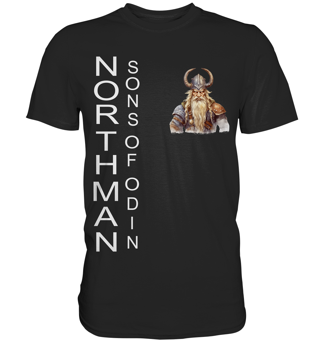 Wikinger Shirt Northman sons of Odin Aufdruck coole Streetwear Mode
