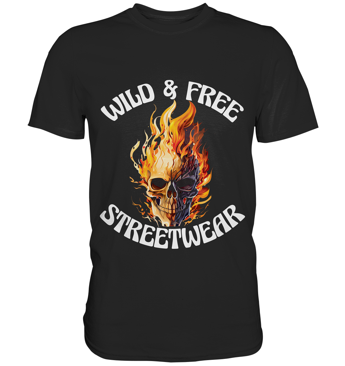 WILD & FREE NO 8 SKULL II - STREETWEAR - STATEMENT - Premium Shirt