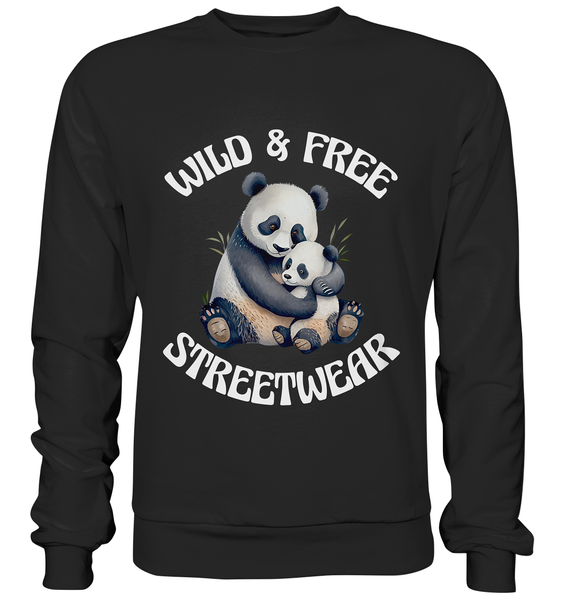 WILD & FREE NO 12 PANDA FAMILY - STREETWEAR - STATEMENT - Premium Sweatshirt