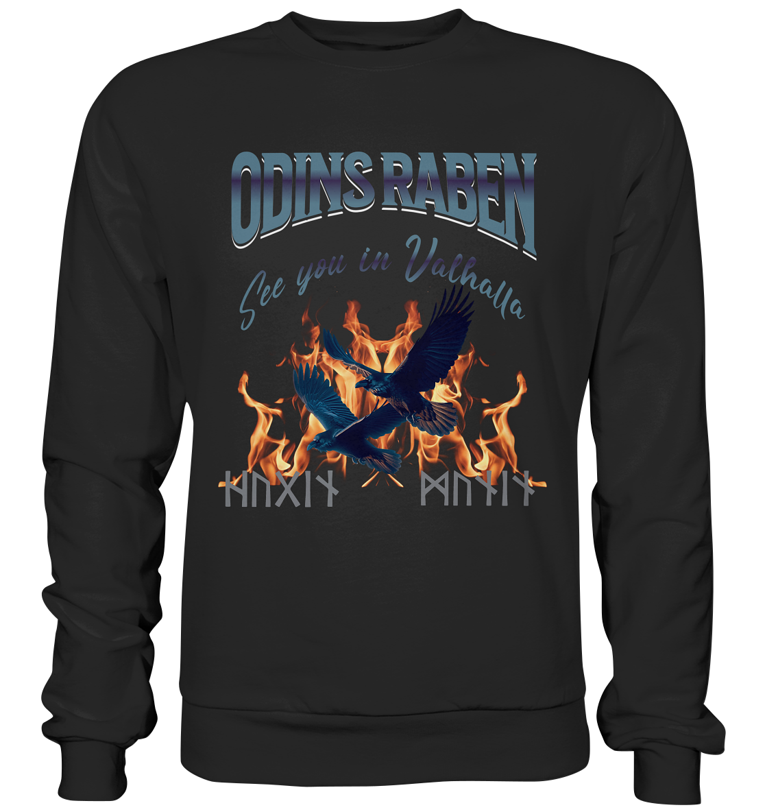 Raben Odins mystisch - Premium Sweatshirt