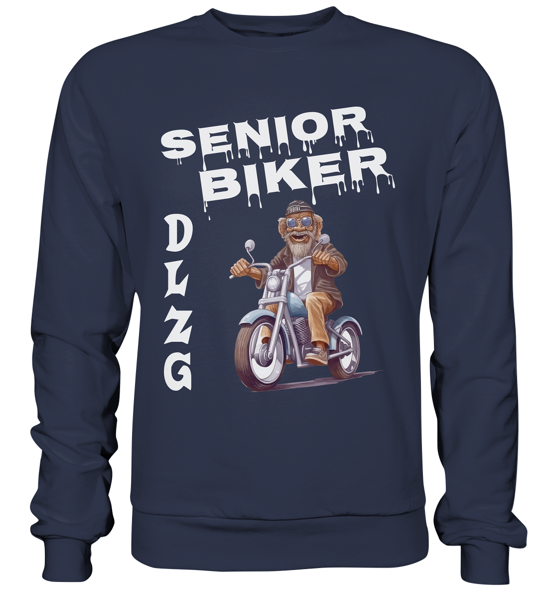 DLzG Opa Biker Fun Motiv 2- Premium Sweatshirt