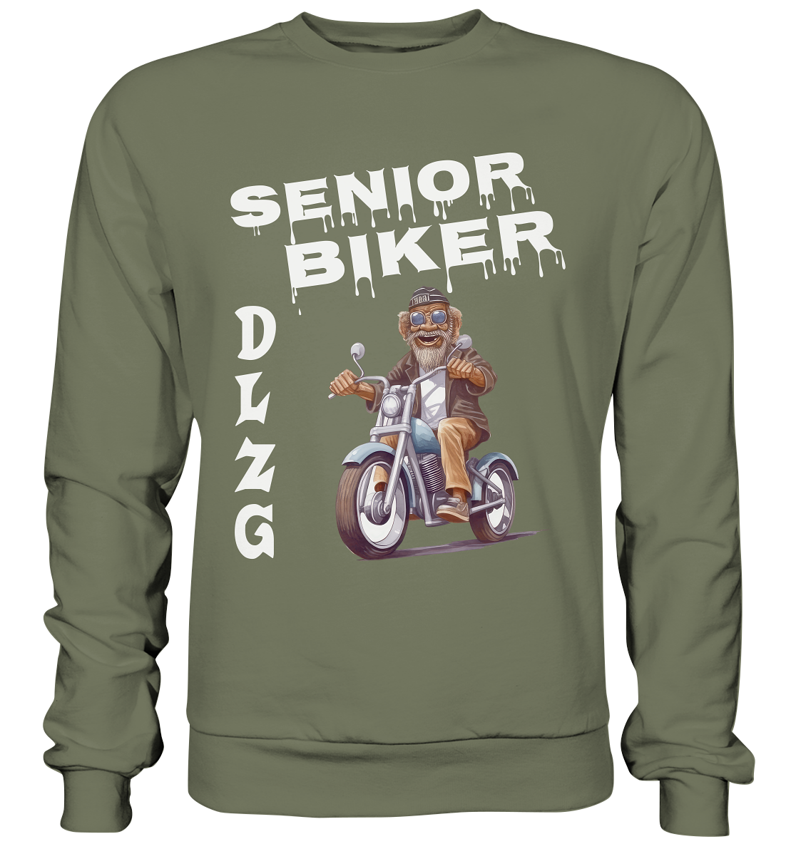 DLzG Opa Biker Fun Motiv 2- Premium Sweatshirt