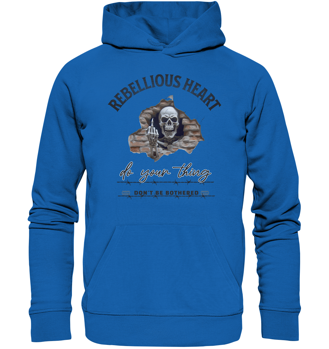 Rebellisches Herz Skull - Premium Unisex Hoodie