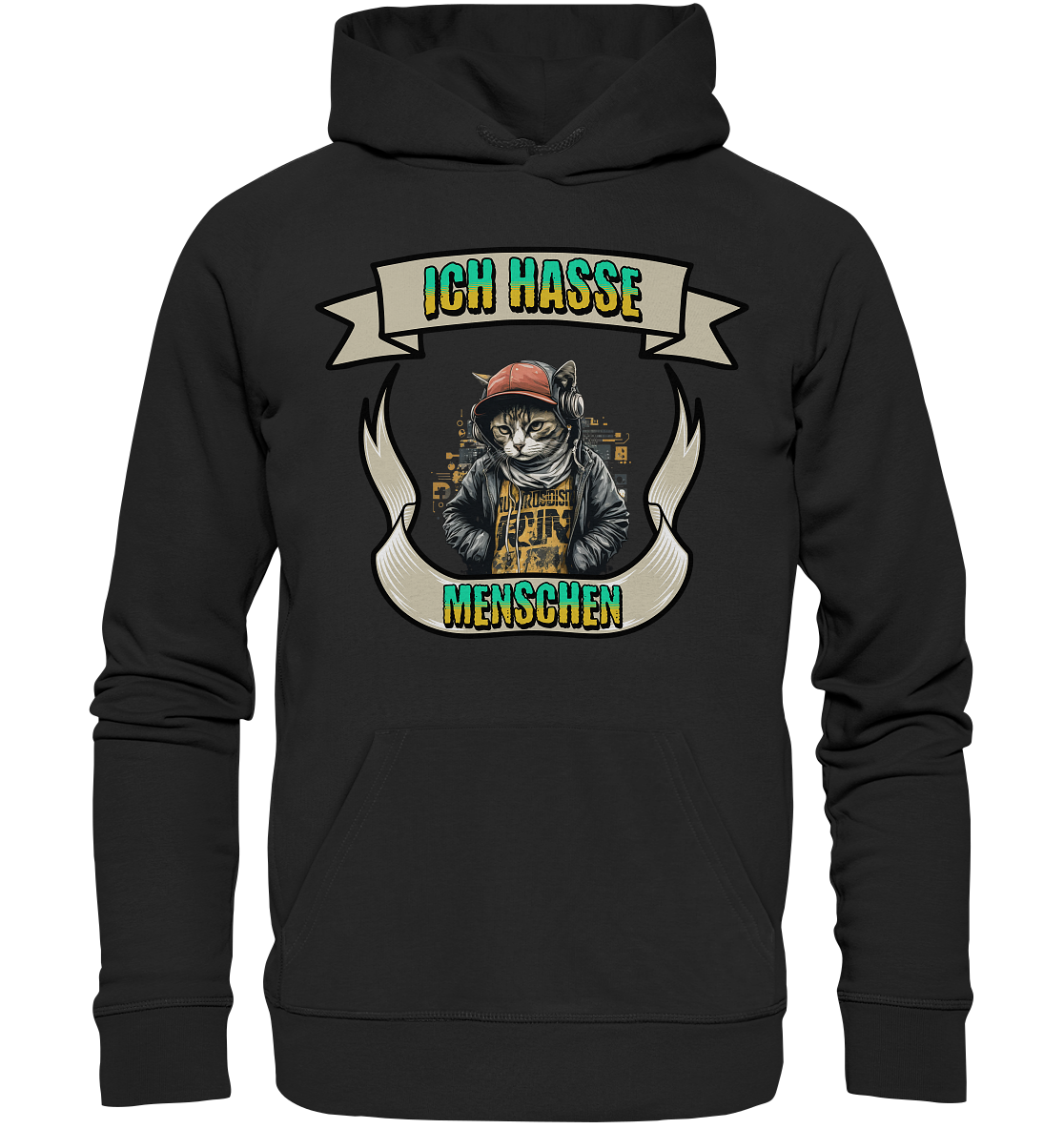 Streetwear- Ich hasse Menschen - Premium Unisex Hoodie