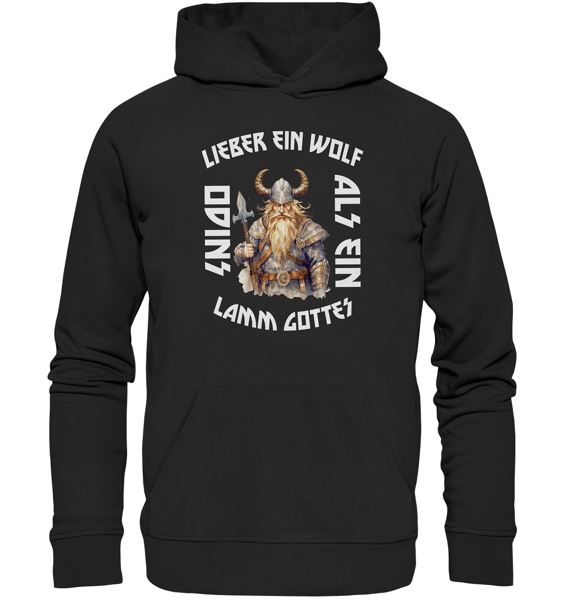 LIEBER EIN WOLF ODINS NO 3 - STREETWEAR - STATEMENT - Premium Unisex Hoodie