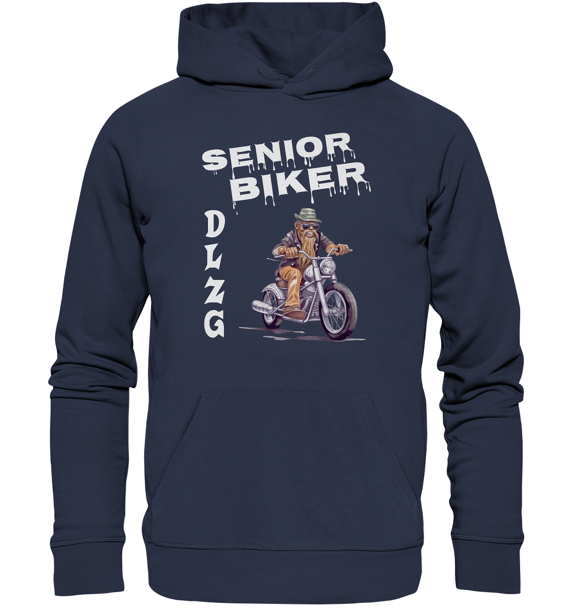 vDLzG Opa Biker Fun Motiv 1- Premium Unisex Hoodie