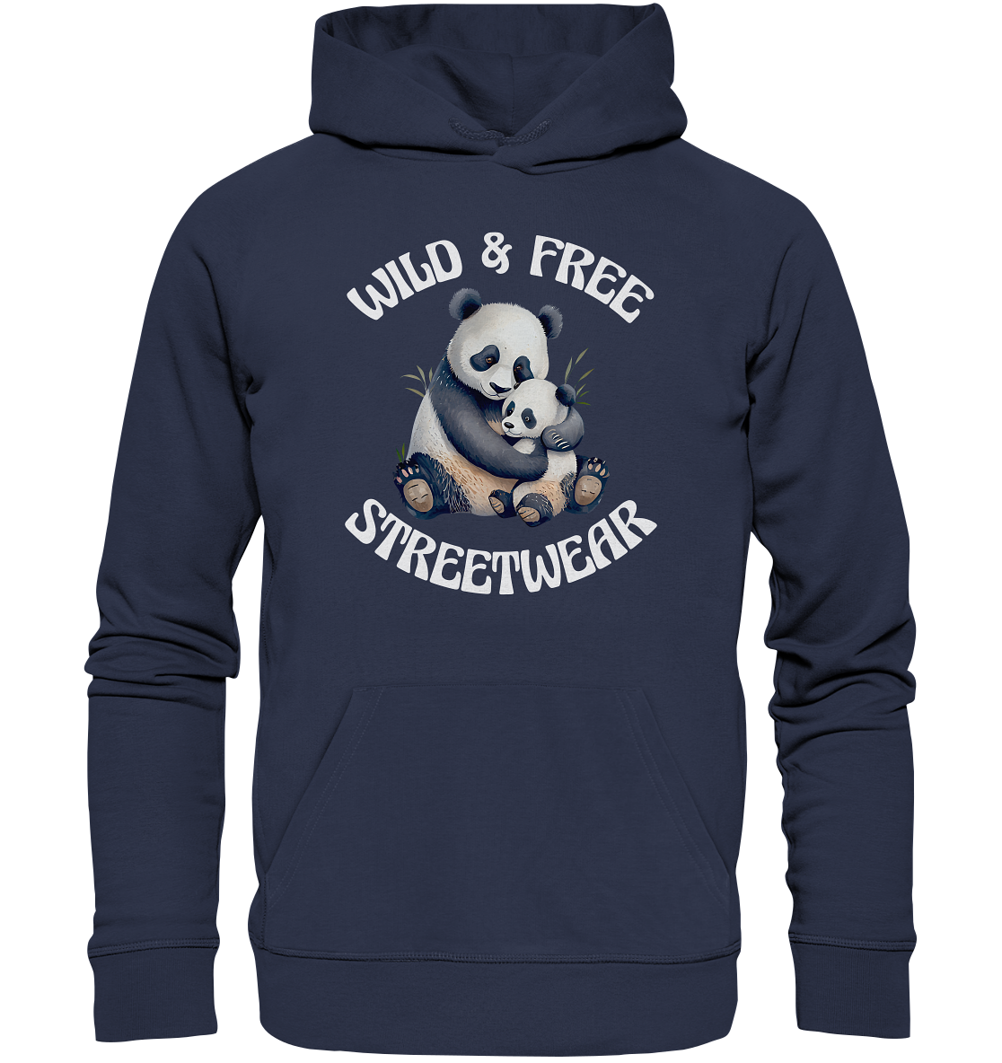 WILD & FREE NO 12 PANDA FAMILY - STREETWEAR - STATEMENT - Premium Unisex Hoodie