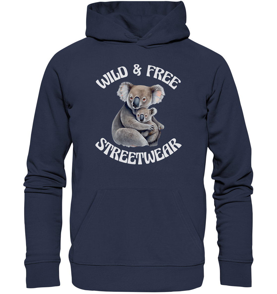 WILD & FREE NO 13 KOALA FAMILY - STREETWEAR - STATEMENT - Premium Unisex Hoodie