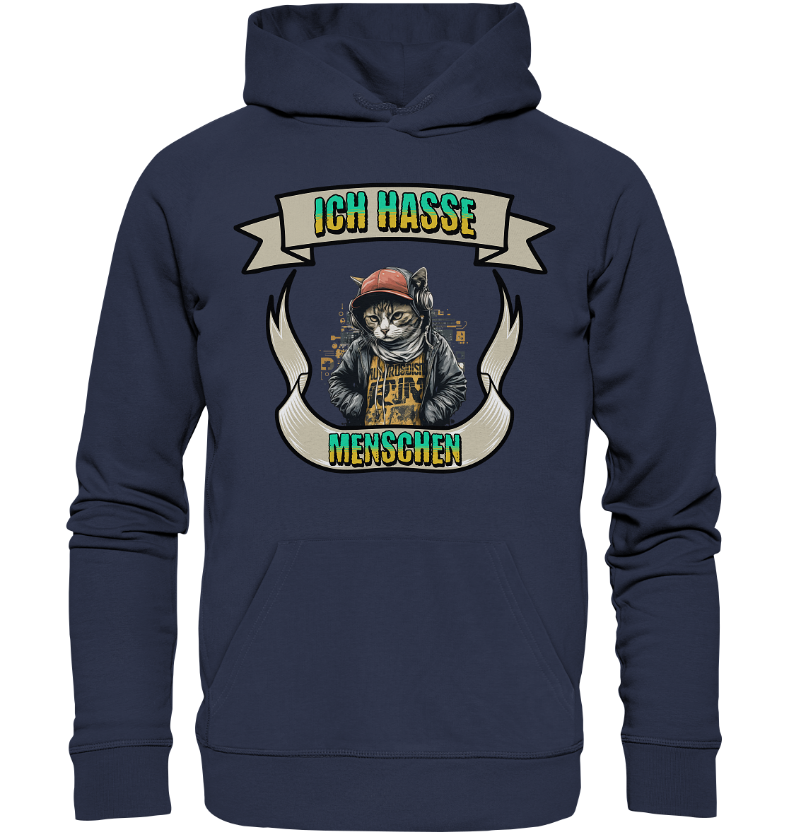 Streetwear- Ich hasse Menschen - Premium Unisex Hoodie