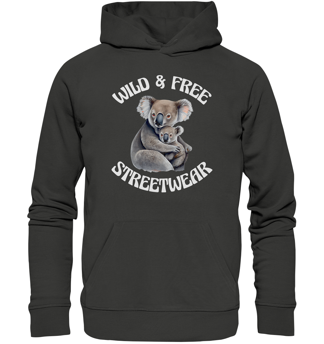 WILD & FREE NO 13 KOALA FAMILY - STREETWEAR - STATEMENT - Premium Unisex Hoodie