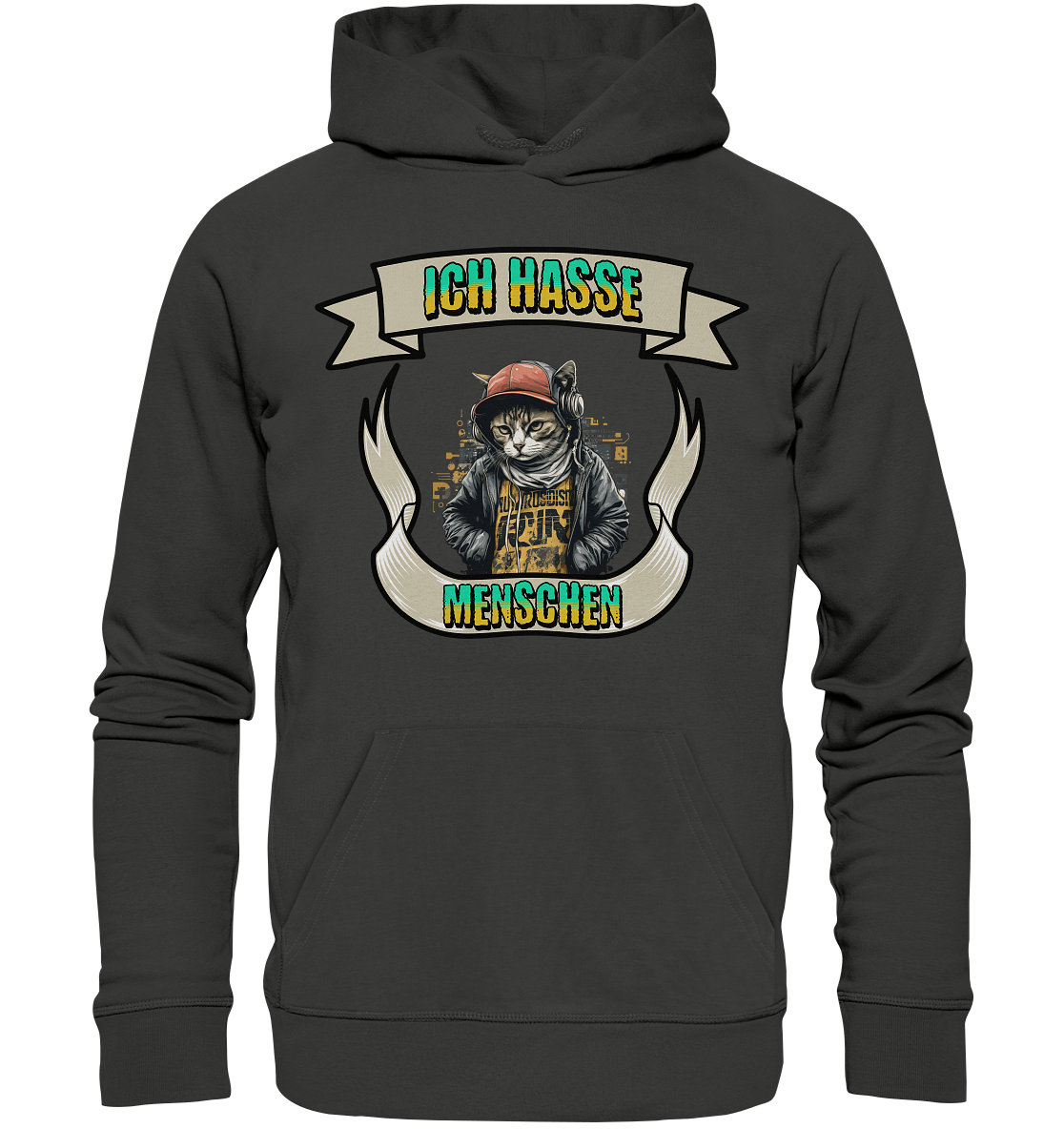 Streetwear- Ich hasse Menschen - Premium Unisex Hoodie