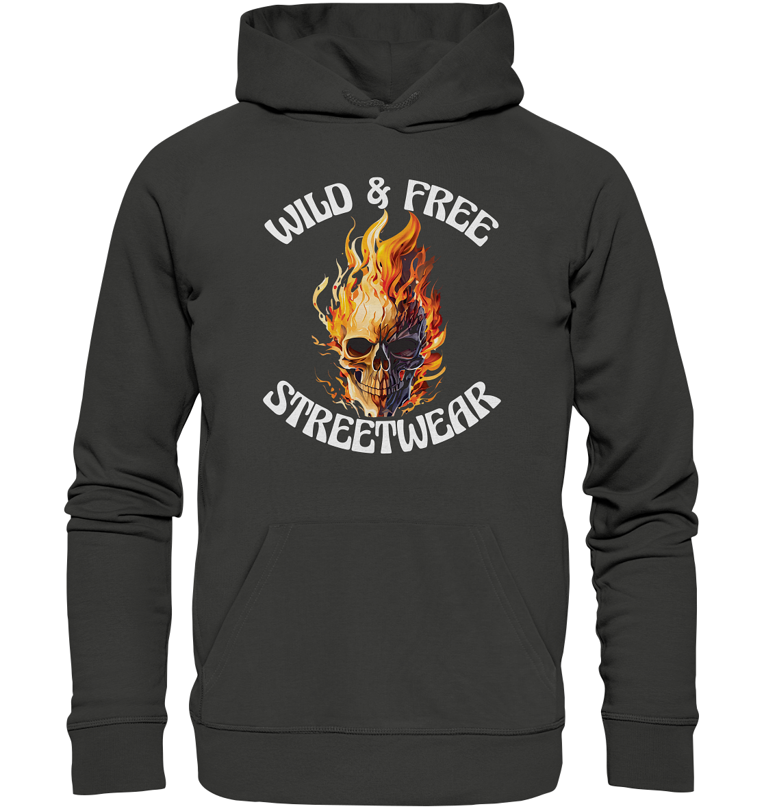 WILD & FREE NO 8 SKULL II - STREETWEAR - STATEMENT - Premium Unisex Hoodie
