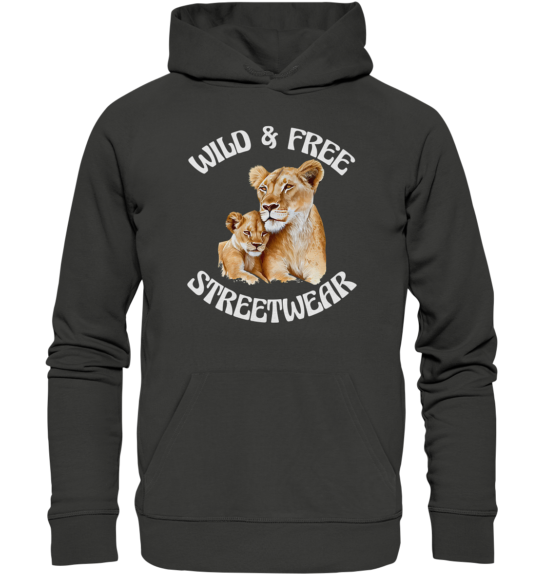 WILD & FREE NO 11 LION FAMILY - STREETWEAR - STATEMENT - Premium Unisex Hoodie