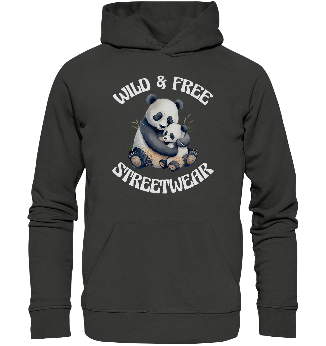 WILD & FREE NO 12 PANDA FAMILY - STREETWEAR - STATEMENT - Premium Unisex Hoodie