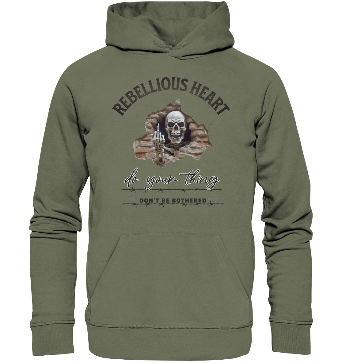 Rebellisches Herz Skull - Premium Unisex Hoodie
