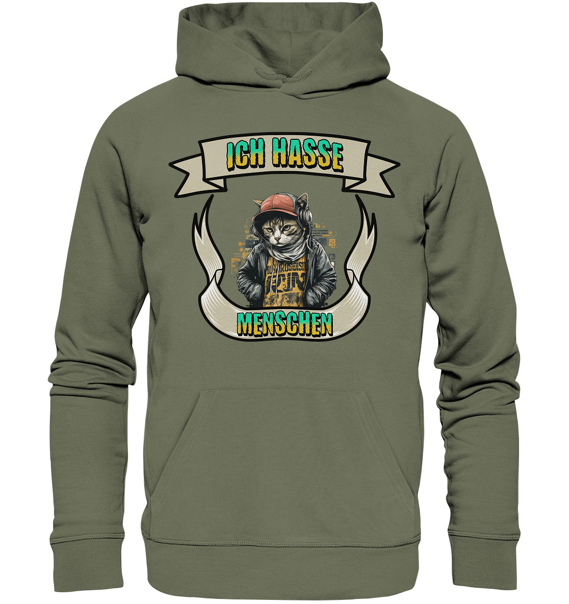 Streetwear- Ich hasse Menschen - Premium Unisex Hoodie