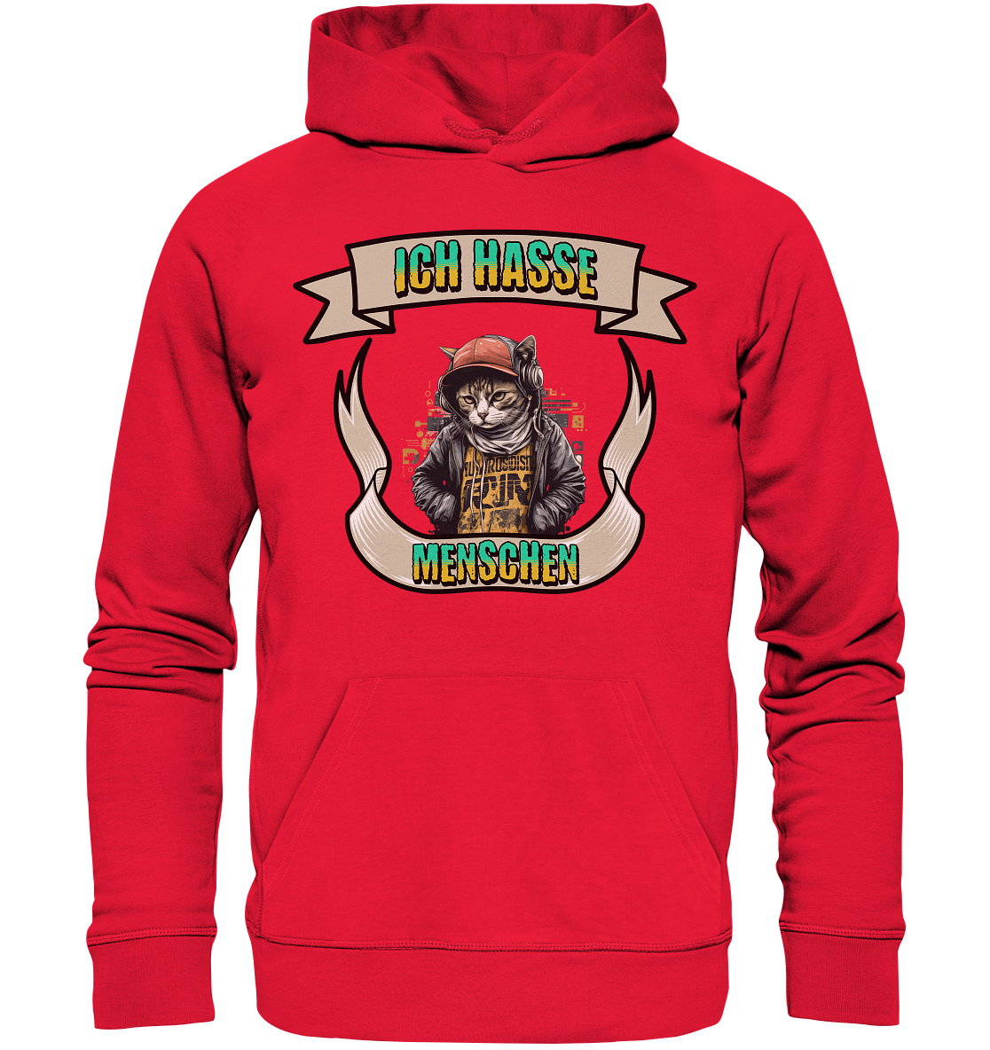 Streetwear- Ich hasse Menschen - Premium Unisex Hoodie
