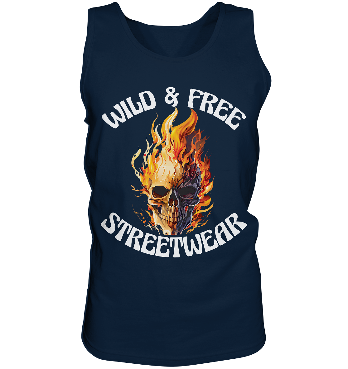 WILD & FREE NO 8 SKULL II - STREETWEAR - STATEMENT - Tank-Top
