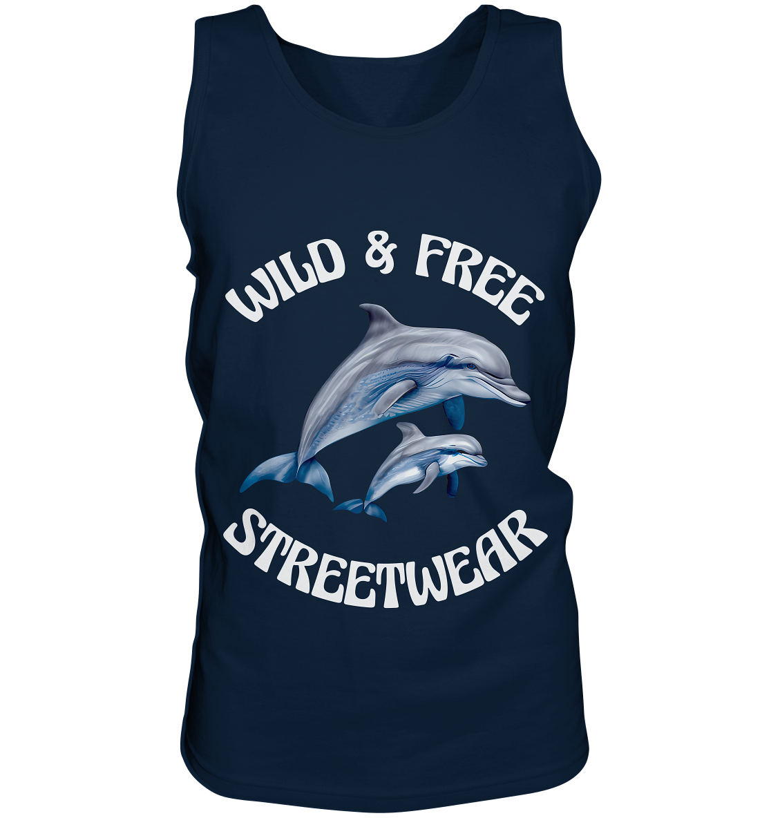 WILD & FREE NO 10 DOLPHIN FAMILY - STREETWEAR - STATEMENT - Tank-Top