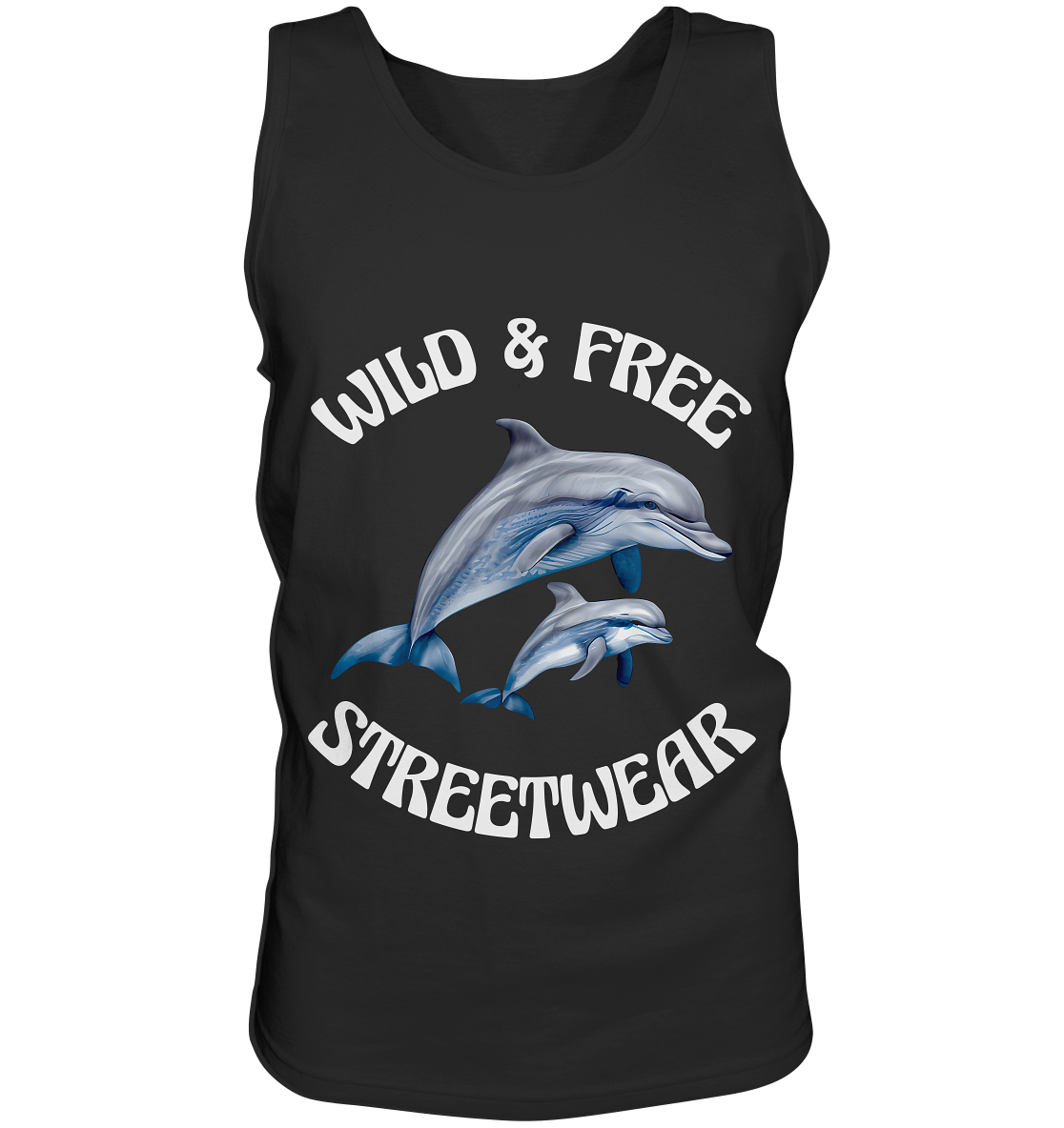 WILD & FREE NO 10 DOLPHIN FAMILY - STREETWEAR - STATEMENT - Tank-Top
