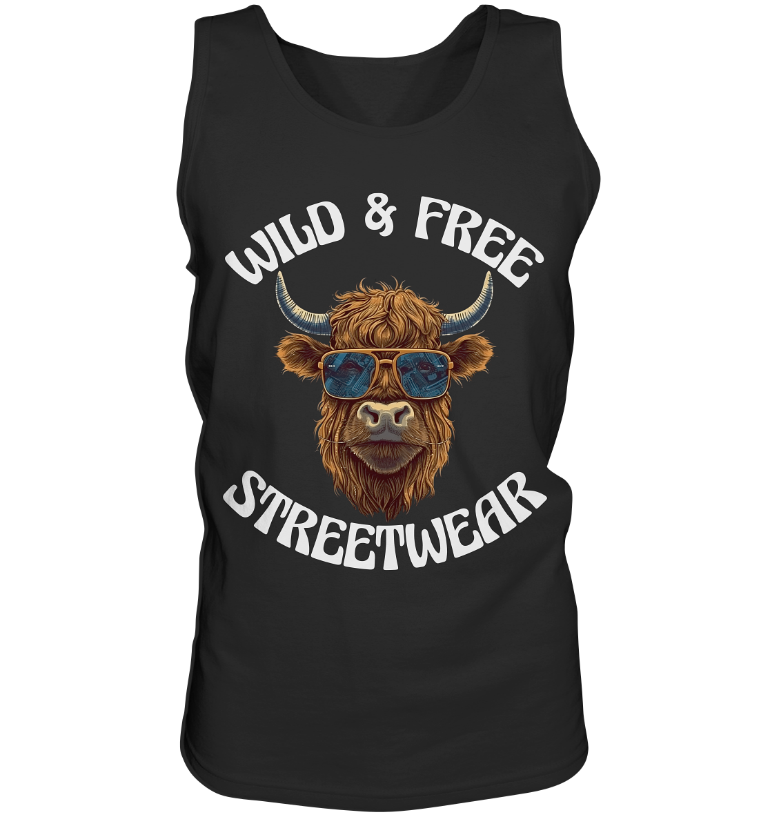WILD & FREE NO 2 HIGHLAND COW STREETWEAR - STATEMENT - Tank-Top