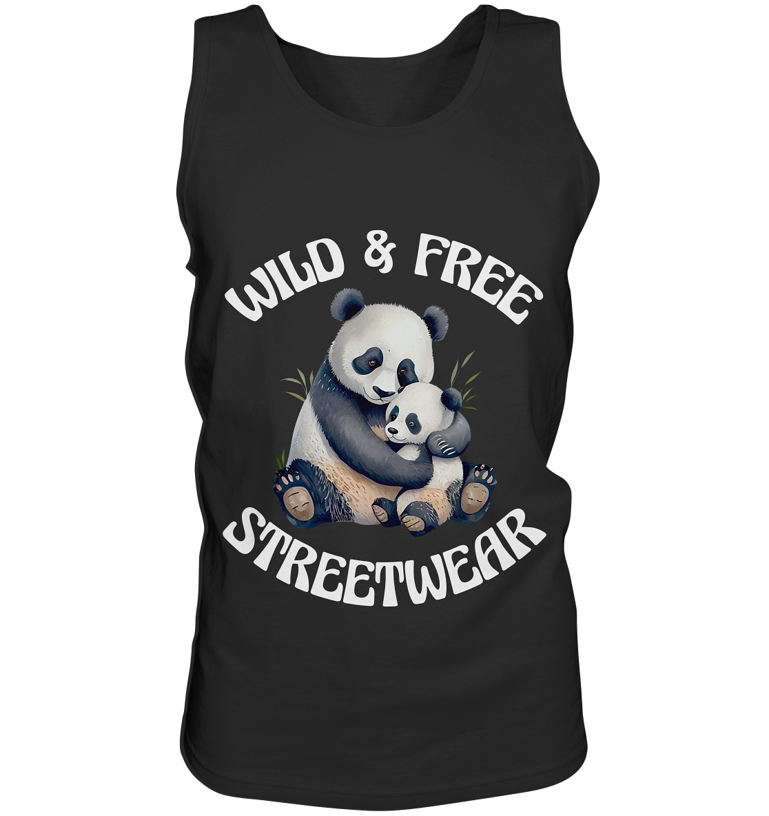 WILD & FREE NO 12 PANDA FAMILY - STREETWEAR - STATEMENT - Tank-Top