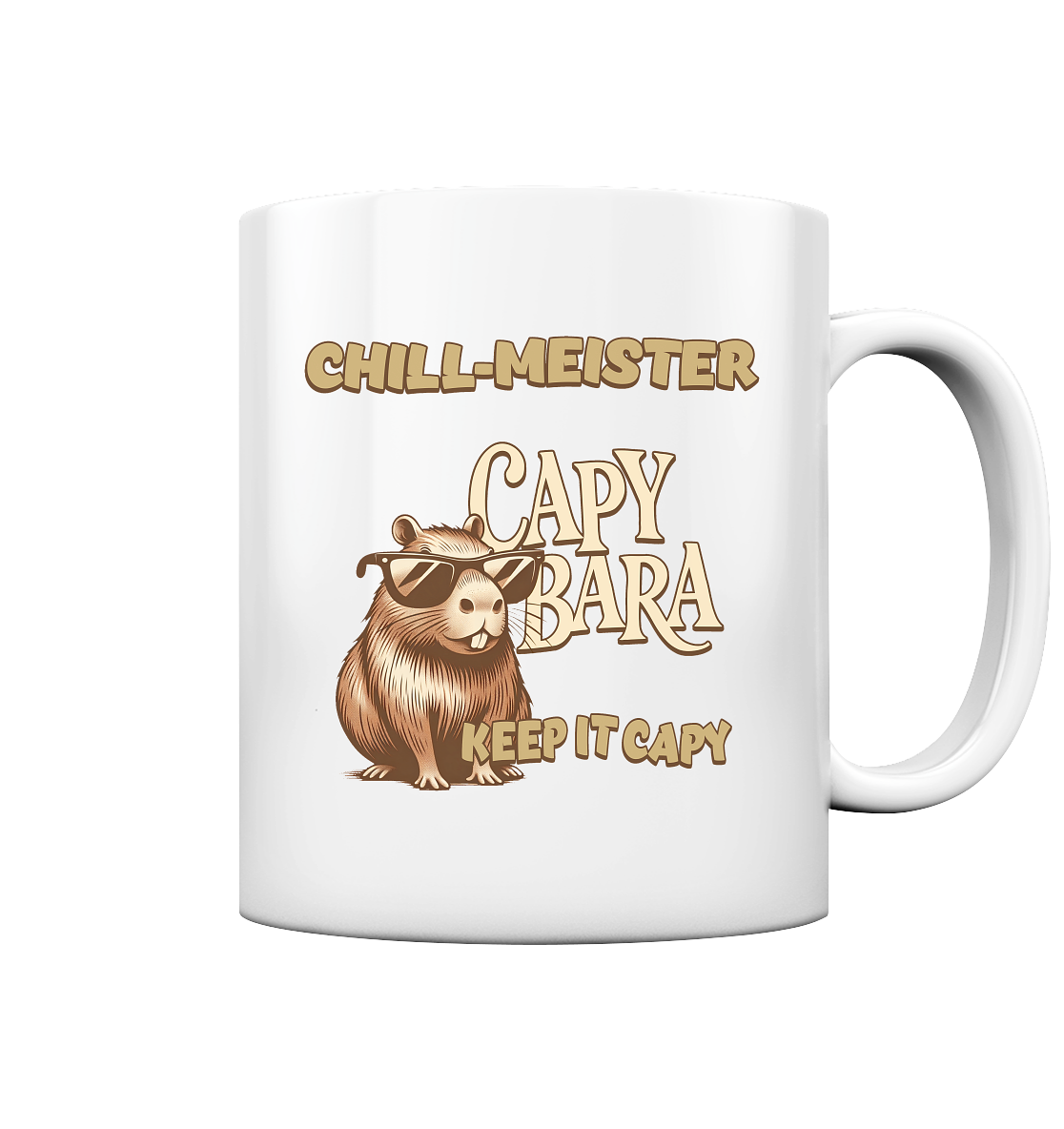 Chill-Meister Capybara – Keep it Capy (Bio & Premium) - Tasse glossy