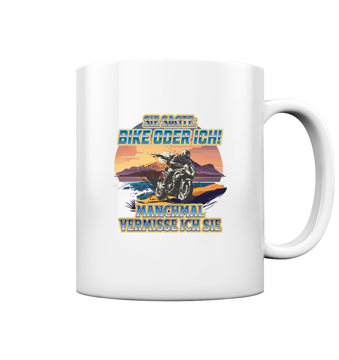 Bike oder Ich - DLzG - Tasse glossy
