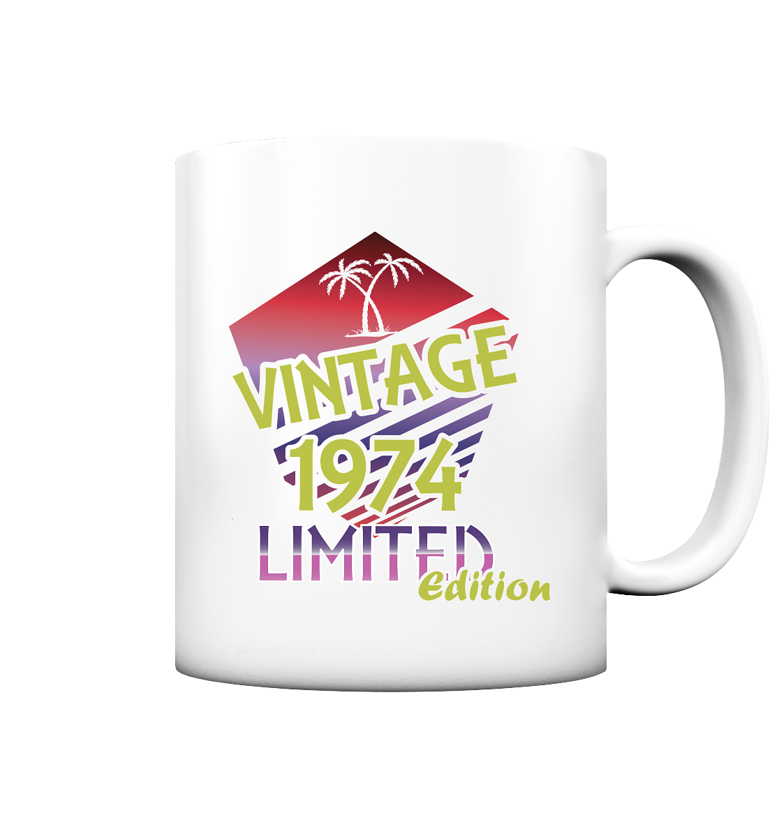 Vintage Jahrgang 1974- Tassen Limited Edition - Tasse matt