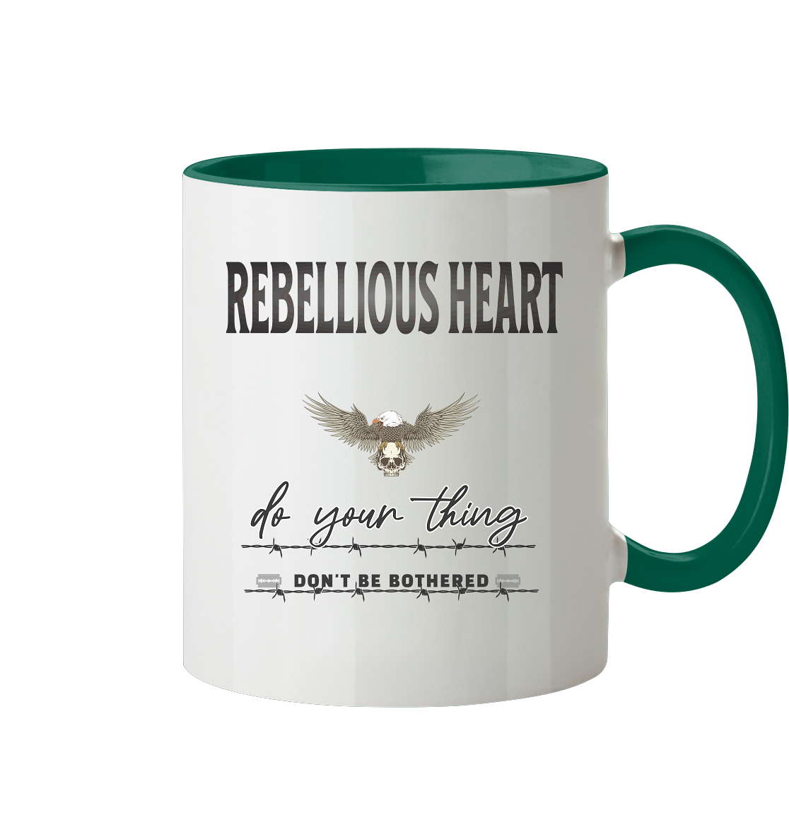 Rebellisches Herz Streetwear - Tasse zweifarbig