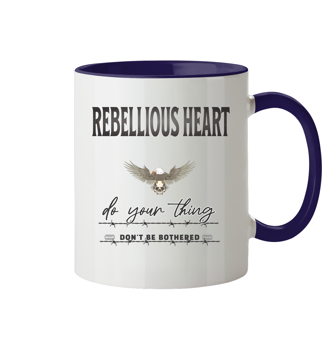 Rebellisches Herz Streetwear - Tasse zweifarbig