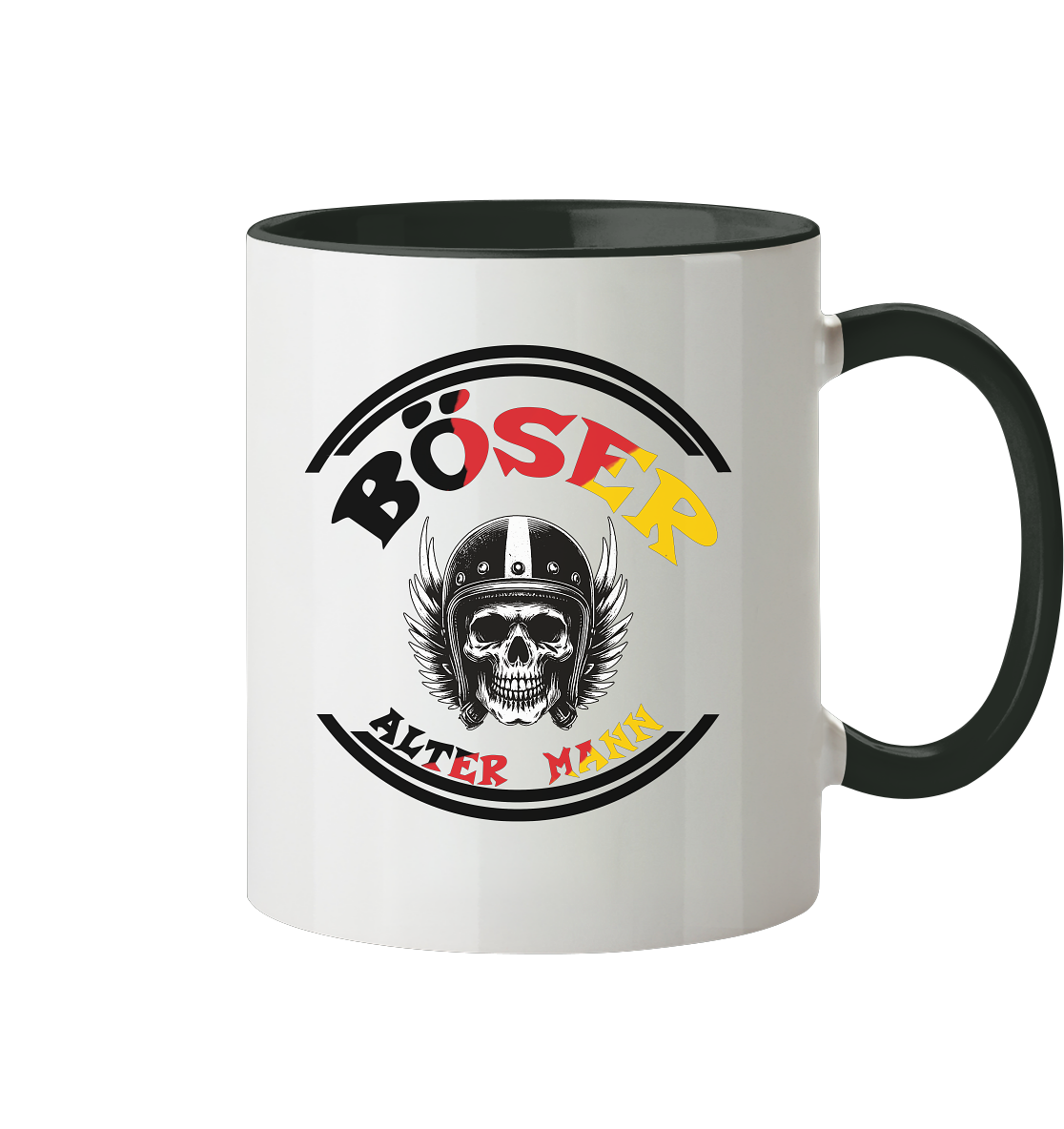 Tassen mit Aufdruck, Tasse zweifarbig, Tasse mit coolen Motiven, Böser alter Mann