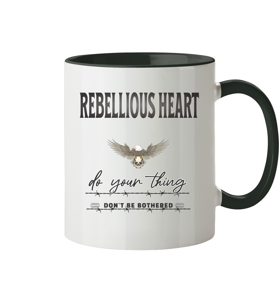 Rebellisches Herz Streetwear - Tasse zweifarbig