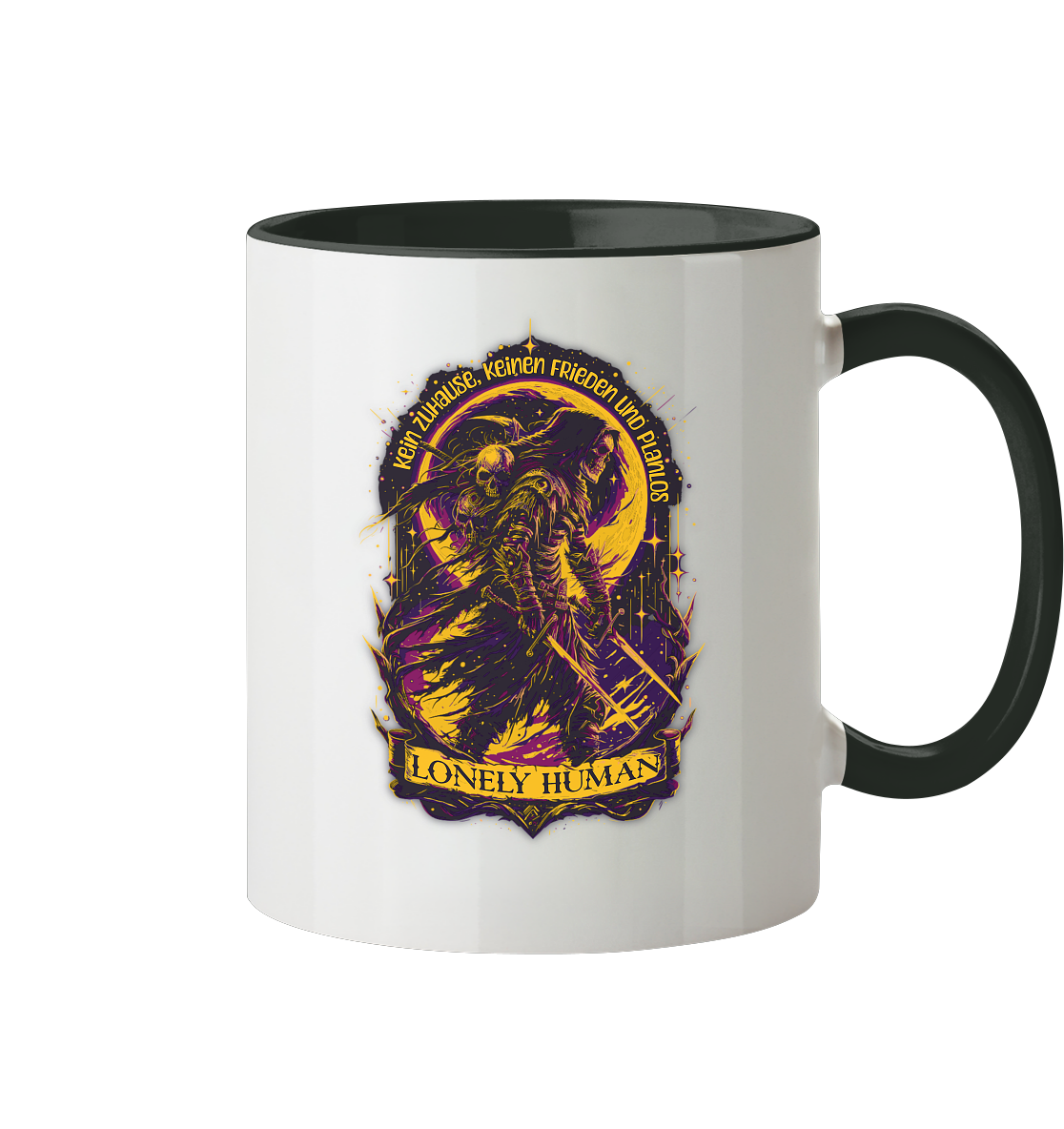 Streetwear Einsamer Mensch - Tasse zweifarbig
