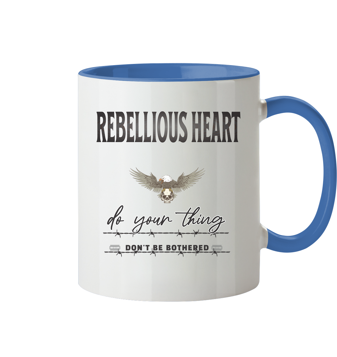 Rebellisches Herz Streetwear - Tasse zweifarbig