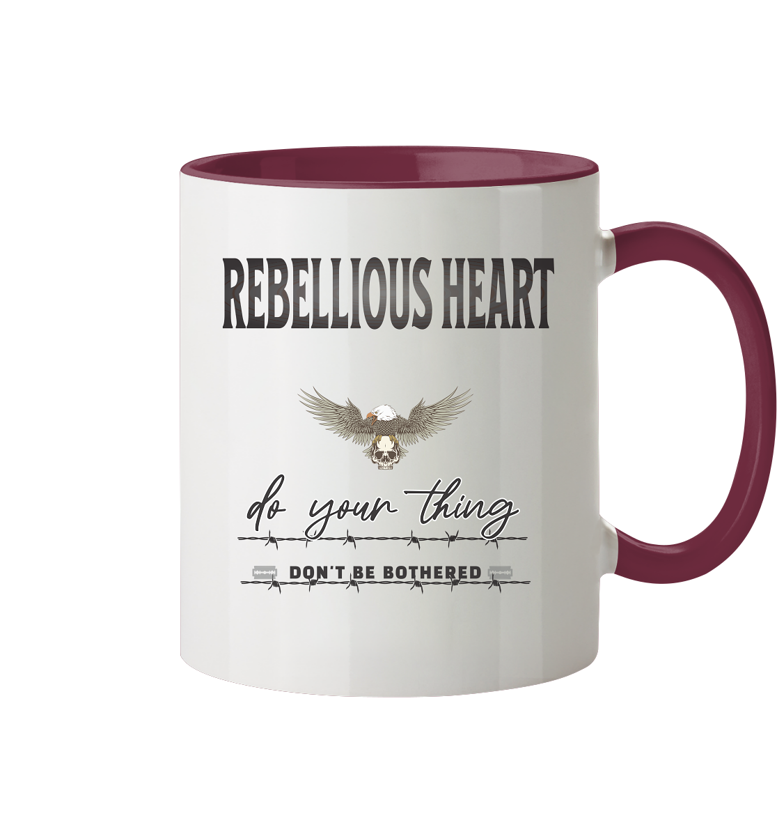 Rebellisches Herz Streetwear - Tasse zweifarbig