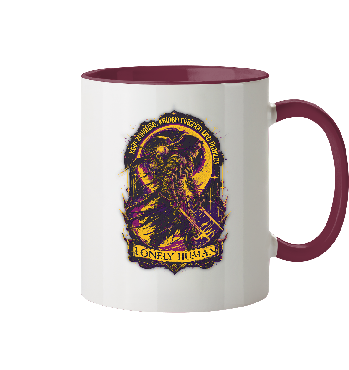 Streetwear Einsamer Mensch - Tasse zweifarbig