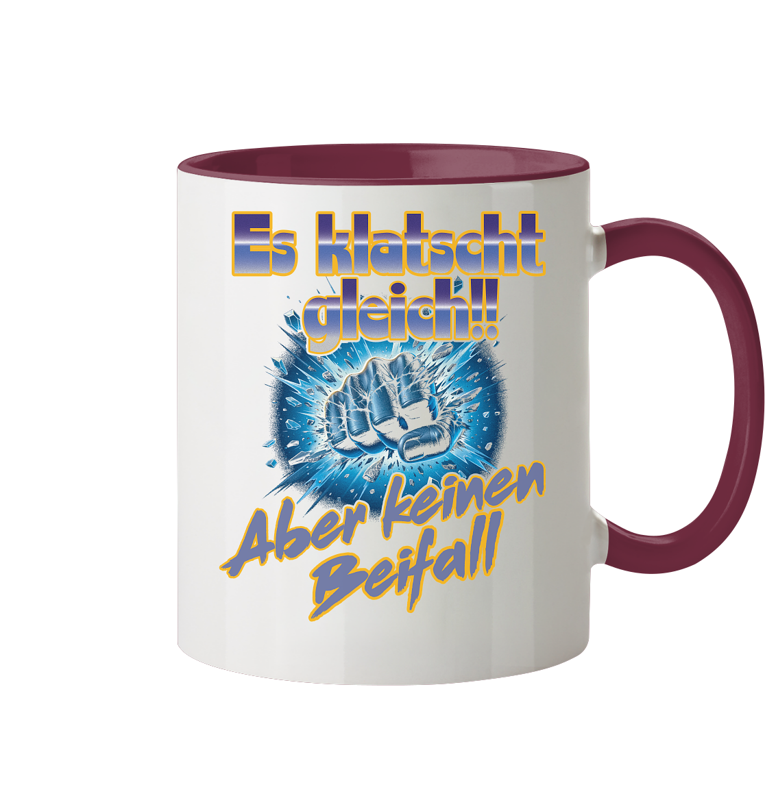Es klatscht gleich - Tasse zweifarbig