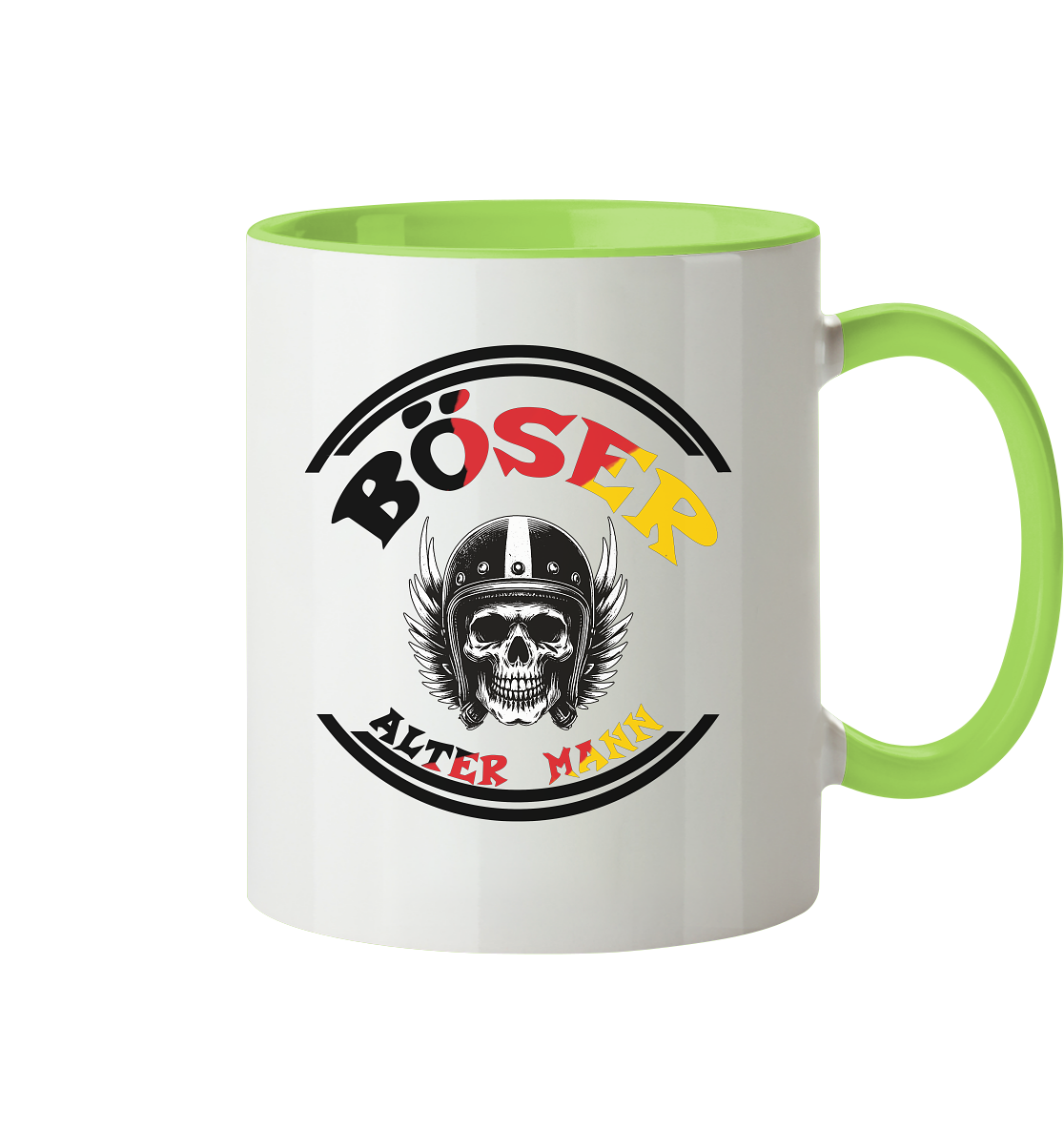 Tassen mit Aufdruck, Tasse zweifarbig, Tasse mit coolen Motiven, Böser alter Mann
