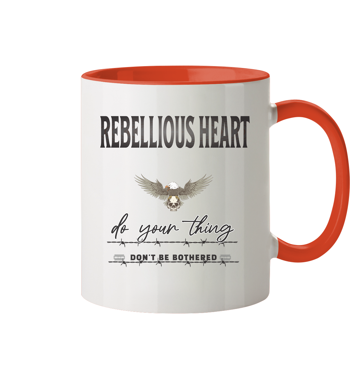 Rebellisches Herz Streetwear - Tasse zweifarbig