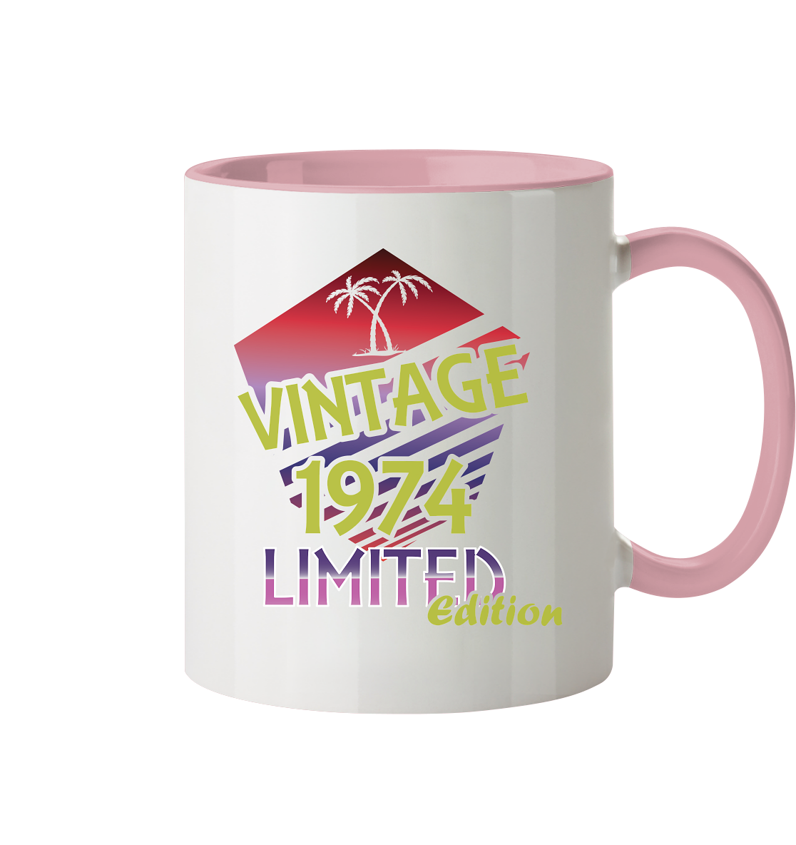 Vintage Jahrgang 1974- Tassen Limited Edition - Tasse zweifarbig