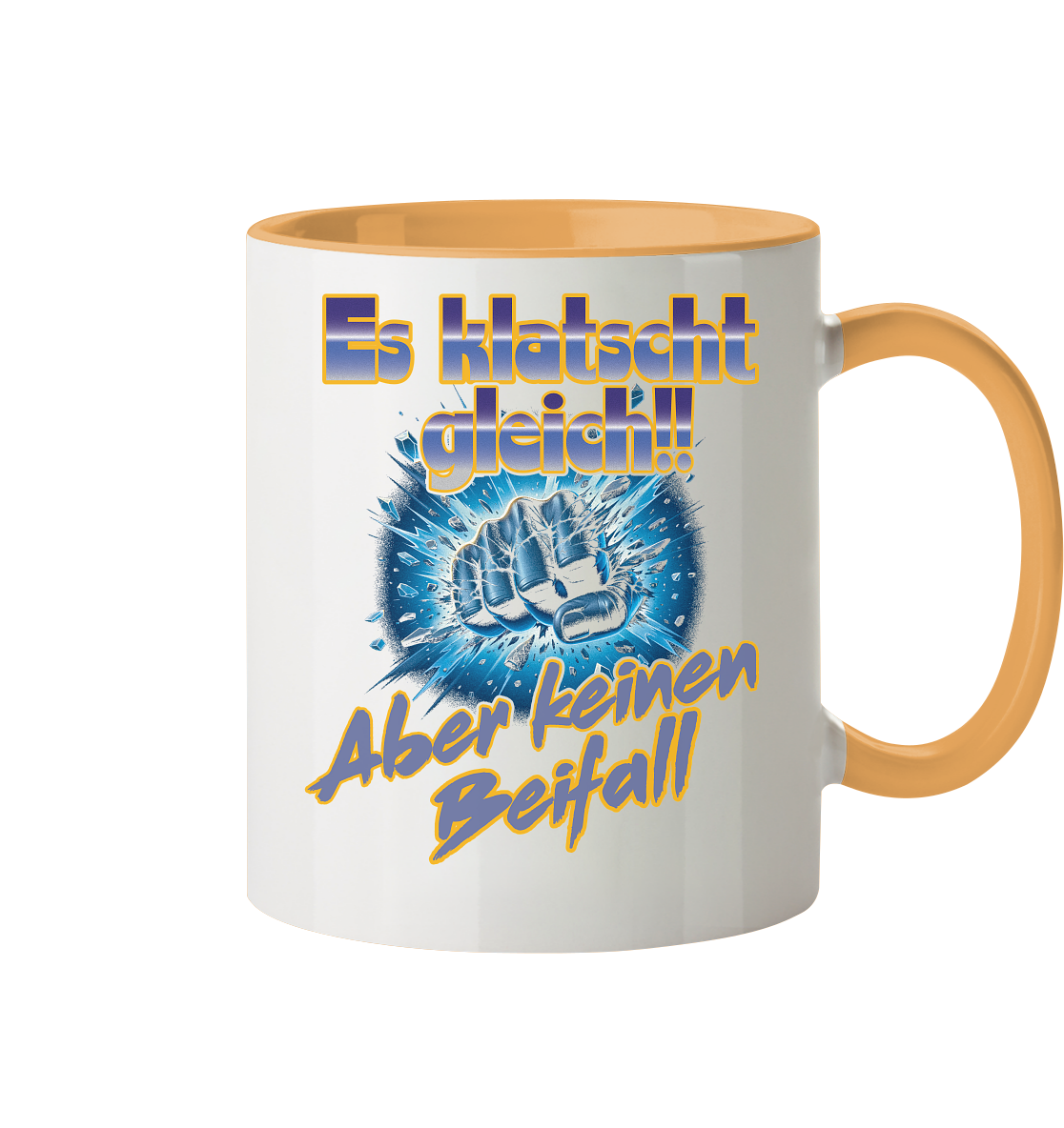 Es klatscht gleich - Tasse zweifarbig