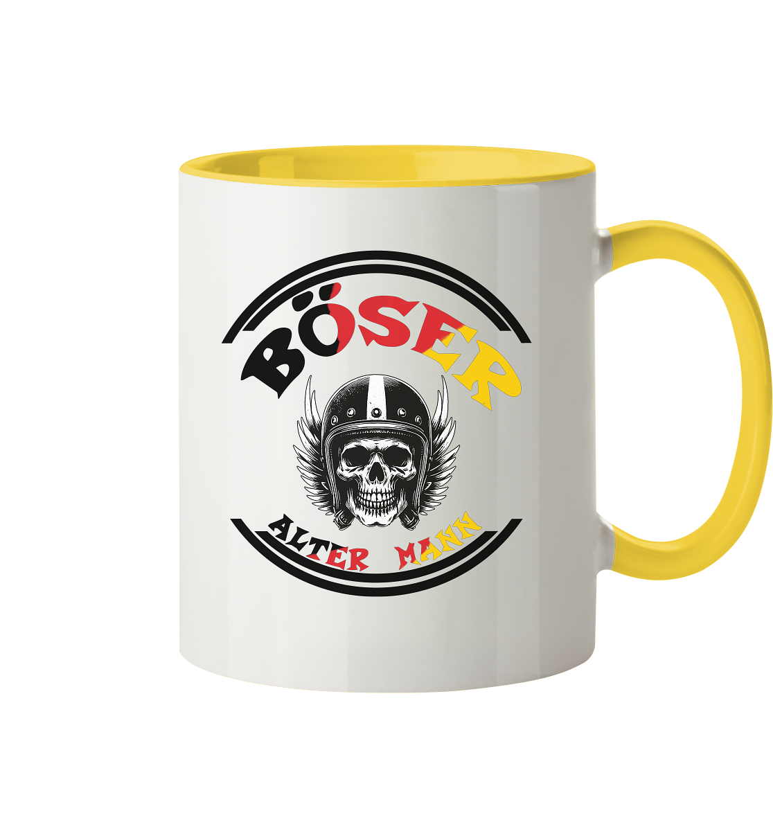 Tassen mit Aufdruck, Tasse zweifarbig, Tasse mit coolen Motiven, Böser alter Mann