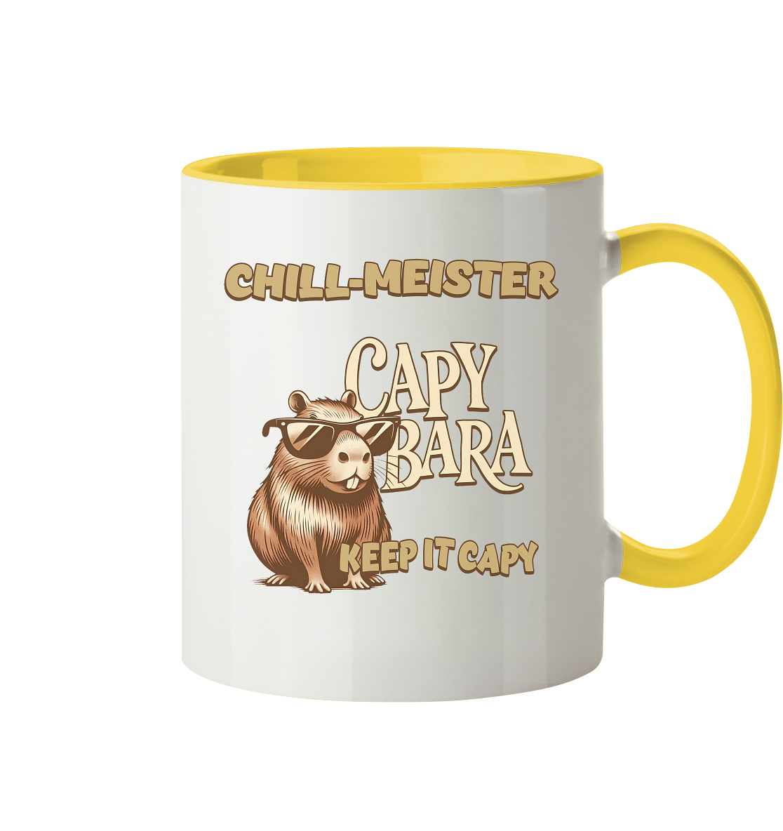 Chill-Meister Capybara – Keep it Capy (Bio & Premium) - Tasse zweifarbig