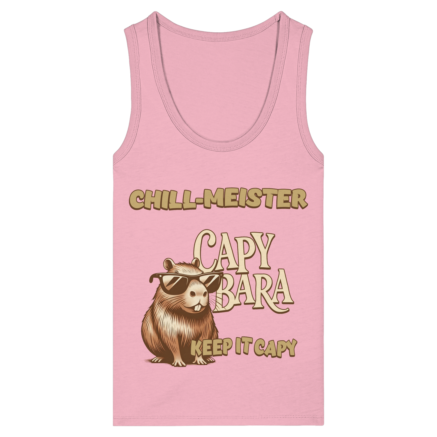 Chill-Meister Capybara – Keep it Capy (Bio & Premium) - Womens Organic Fitted Tank Top