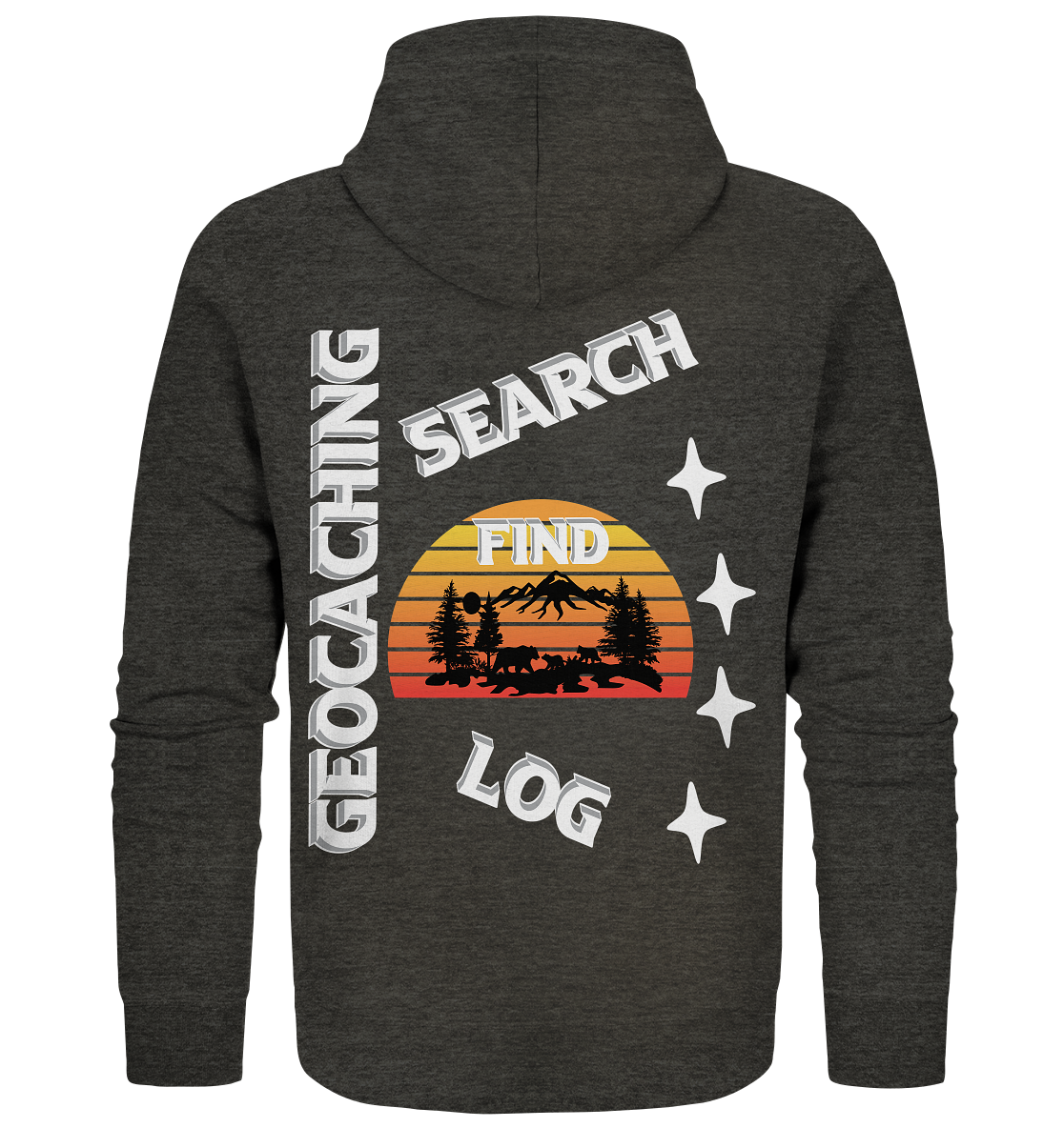 Geocaching-SEARCH-FIND-LOG, Cache Helles Design, Mounten - Organic Zipper